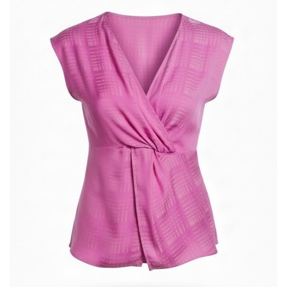Halogen Twist Front Top, Pink Rosebud,